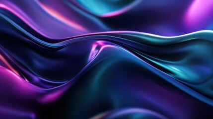 Fototapeta premium Abstract Iridescent Surface with Flowing Waves