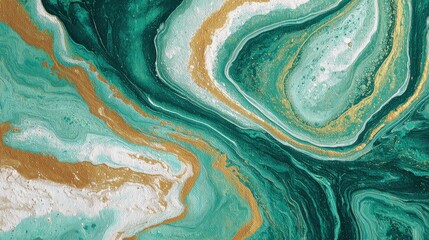 Vibrant Abstract Swirls with Teal and Gold, Fluid Art, Hypnotic Patterns, Modern Decor, Natural Textures, Colorful Waves, Artistic Background