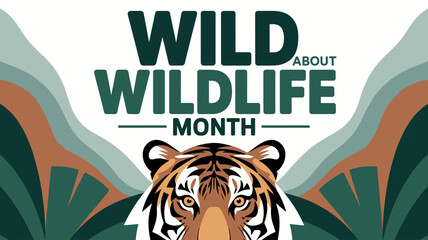 Wild About Wildlife Month with Tiger Illustration © Safu Ra