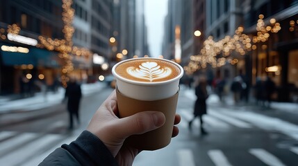 Person Holding a Warm Cup of Coffee in Cozy Atmosphere with Calm Vibes