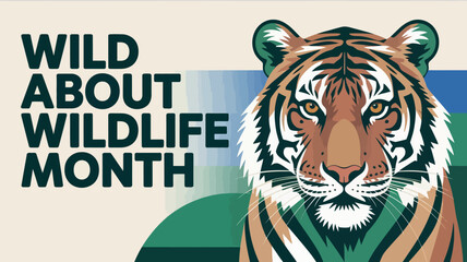 Wild About Wildlife Month with Tiger Illustration © Safu Ra