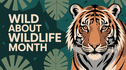 Wild About Wildlife Month with Tiger Illustration © Safu Ra