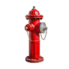 A Vibrant Red Fire Hydrant Against a Clean Background isolated on transparent background