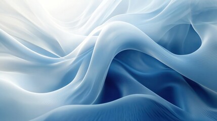 Obraz premium Abstract Blue and White Wavy Texture