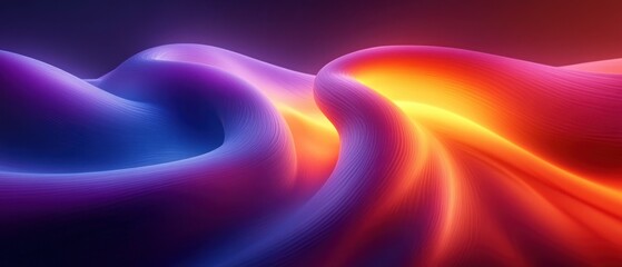 Abstract Swirling Purple and Orange Light