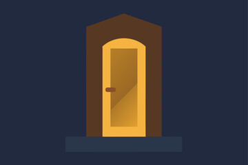 golden door with keyhole
