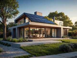 High-Tech Smart Home Exterior