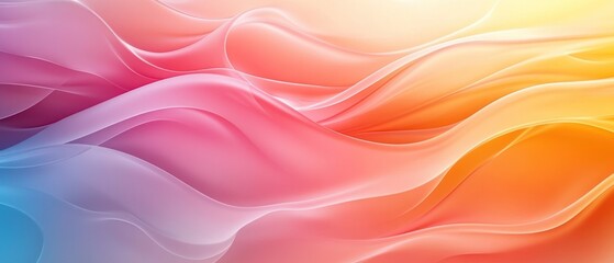 Abstract Colorful Wavy Background with Gradient Hues