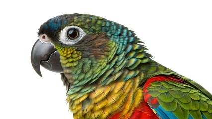 A close-up shot of an exotic parrot