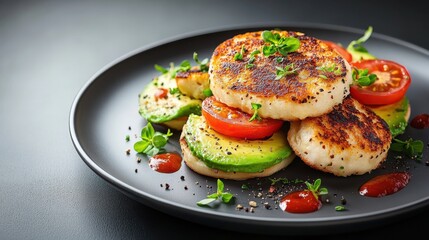 Deliciously Plated Scallops with Fresh Tomatoes Showcasing Culinary Art