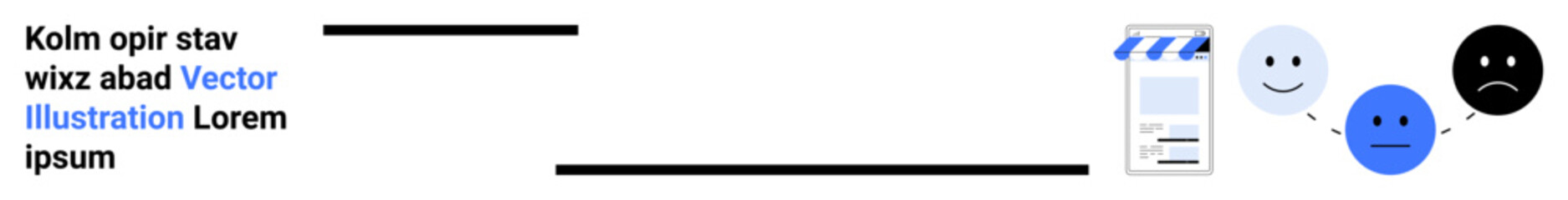 happy faces transitioning from happy to sad representing feedback options alongside a document card. Ideal for UX design, feedback, surveys, voting, ratings, education, and user engagement on