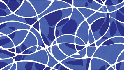 Obraz premium Abstract background with blue shapes and white lines creating a network pattern design element