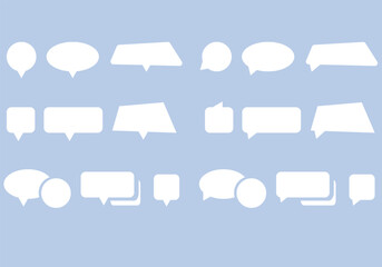 Chat icon. Chat speech bubble. Social media message. Online communication symbol. Chatting icons.  Web chat sign.  Conversation symbol
