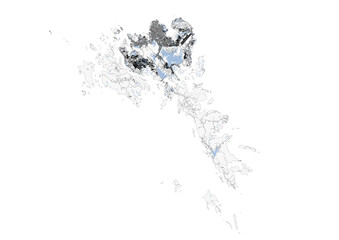 Vector map of Batam, Indonesia. Shows detailed highways, waterways, industrial zones, and urban areas. Highlights its role as a key industrial and port city with a focus on infrastructure