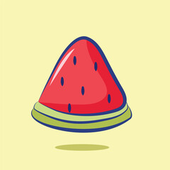 watermelon fruit vector design on pastel background