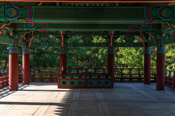 interior of the traditional Korean pavilion
