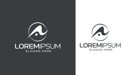 Letter A Abstarct Logo Design