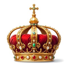 golden crown isolated on white
