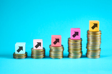 
Business concept for financial growth, wealth management, making money,successful banking,insurance, consulting, free copy space
