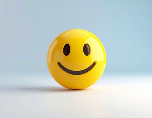 Fototapeta premium Bright Yellow Smiley Face A Symbol of Happiness and Positivity