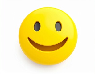 Joyful Smiley Face A 3D Rendered Illustration of Happiness and Positive Emotions
