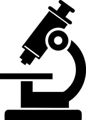 Fototapeta premium Monochrome Science Microscope Vector Graphic
