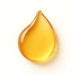 Glossy Oil Blob Isolated on White Background – Liquid Droplet for Beauty and Culinary Use


