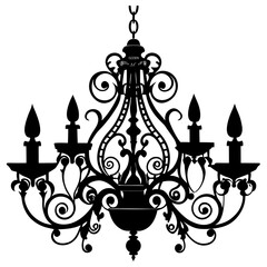 vintage chandelier vector