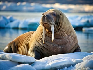 Walrus Rests The Ice