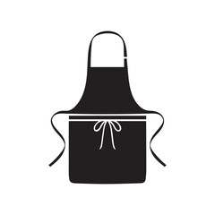 kitchen chef Apron Minimalist Black Icon vector silhouette sign symbol for Cooking or Baking