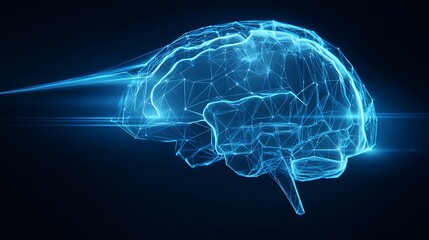 Detailed illustration of a digital brain.