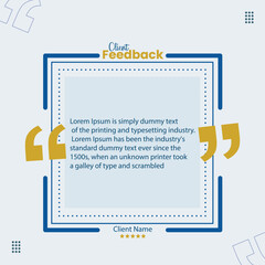Feedback Template Elegant Quote Design for Reviews Testimonials
