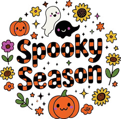 Sunflower Pumpkin Ghost T-Shirt Design