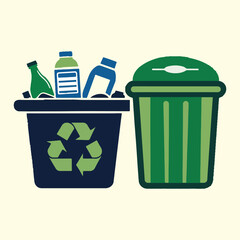 World Cleanup Day vector art depicting people cleaning streets, planting trees, and recycling waste. Perfect for sustainability projects, environmental campaigns, and activism.