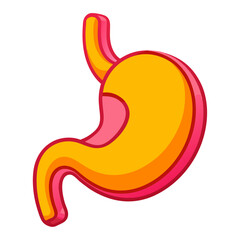 Obraz premium Stylized stomach with vibrant colors human organ digestive system