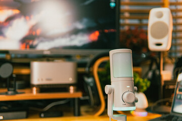 Cinematic minimalist workspace with natural light and wood textures