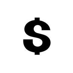 dollar sign on white background