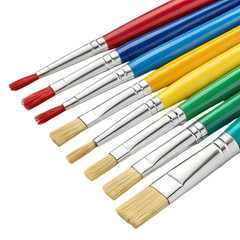 Fototapeta premium A Set of Colorful Paintbrushes isolated on transparent background