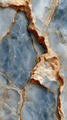 Natural stone texture with blue and brown patterns showcasing intricate mineral formations in detailed close-up