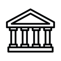 public administration outline icon vector design good for web or mobile app