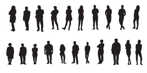 Human Silhouettes Collection – Male Standing Poses