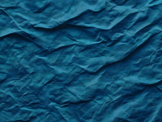 Fototapeta premium Deep Teal Crumpled Fabric Texture Background