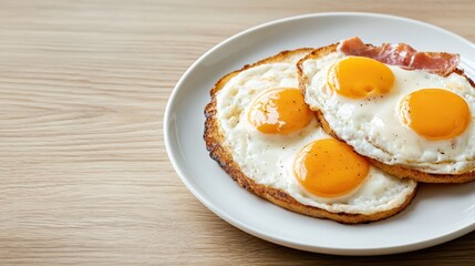 Two Fresh Eggs on a White Plate Highlighting Simple Culinary Elegance