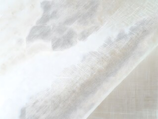 Obraz premium Cream Linen Fabric Texture Background, Soft Draped Cotton Textile, Natural Woven Cloth, White Detailed Textile Surface