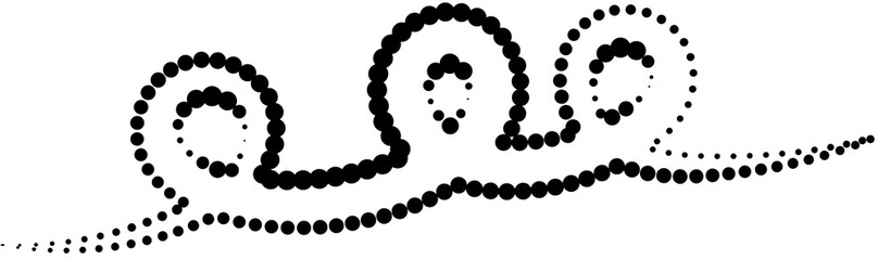 Line dot element, curve, wave, spin, twirl