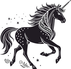 horse silhouette vector