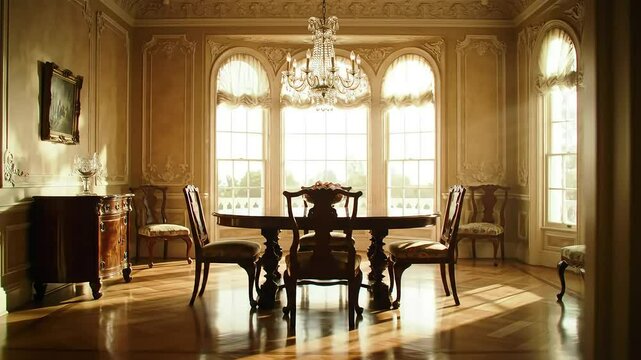 Sunlit Elegance A Luxurious Dining Room