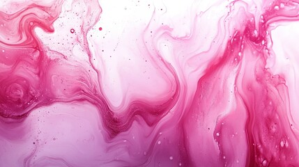 Close-Up Seamless Ink Pink Decorative Color Art on White