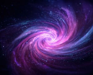 Cosmic Spiral Pink and Purple Nebula Energy