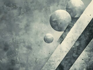 Abstract Grunge Planets Background Texture with Diagonal Lines